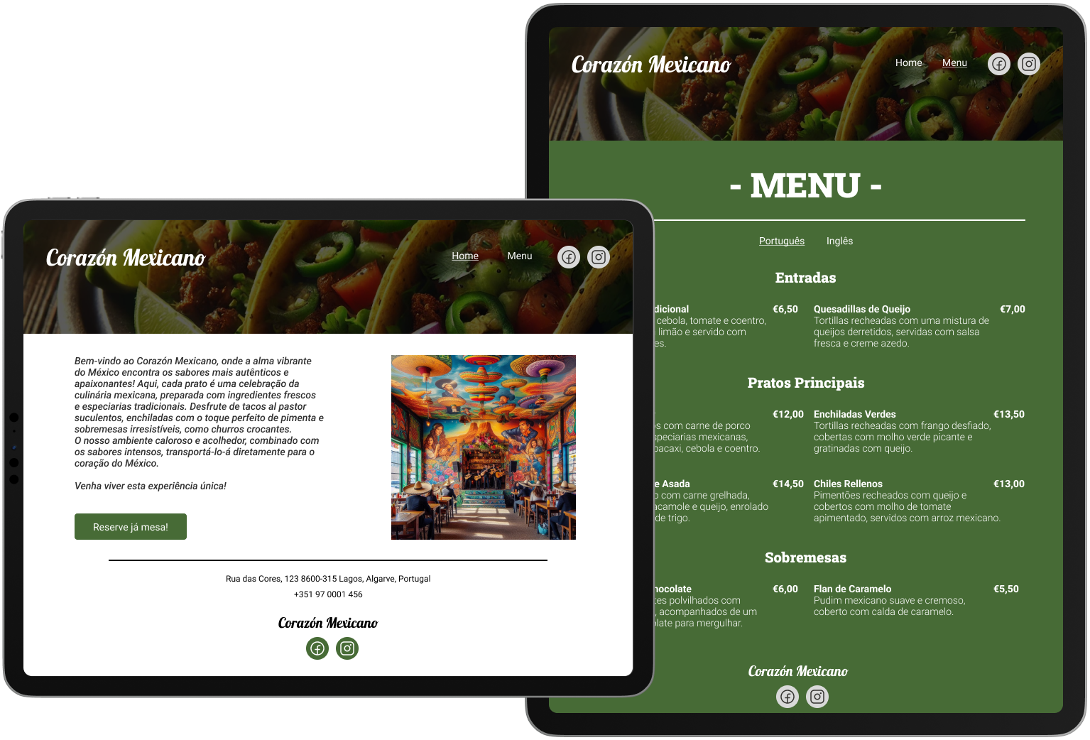 menu example